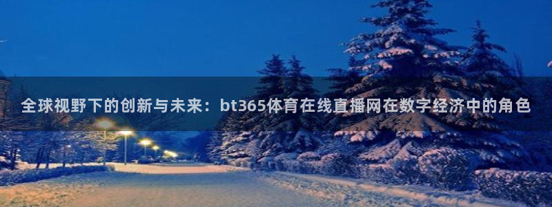 全球视野下的创新与未来：bt365体育在线直播网在数字经济中的角色